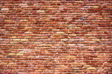 Naklejka premium old brickwork, the background wall of red blocks