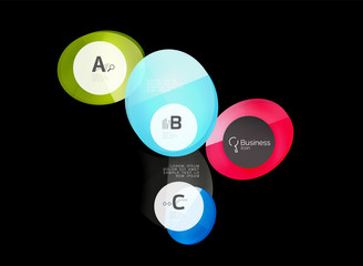 Abstract circles on black