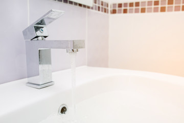 white sink ceramic in bathroom