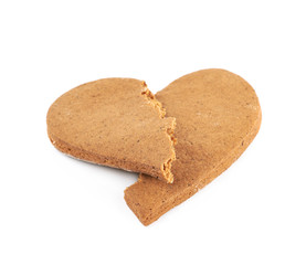 Heart shaped cookie broken