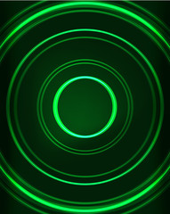 Neon circles abstract background