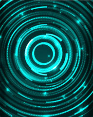 Neon circles abstract background