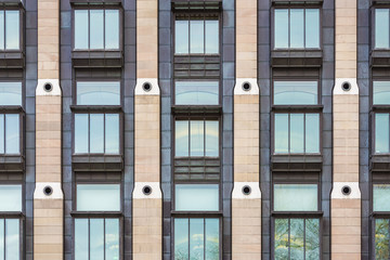 Detail of city house front with windows