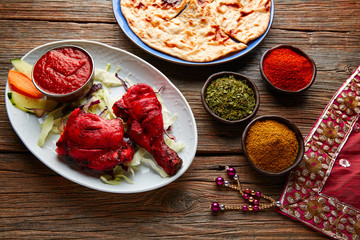 Chicken Tandoori indian recipe with spices