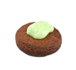 Fresh baked ginger cookie isolated