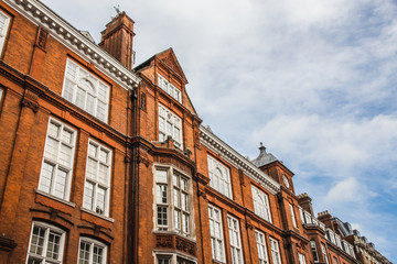 Fototapeta na wymiar Old brick houses in London