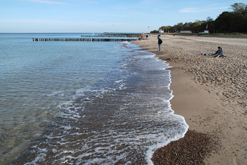 Beach scene in Kuehlungsborn, Germany