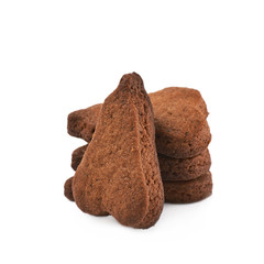 Fresh baked ginger cookie isolated