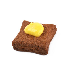 Fresh baked ginger cookie isolated