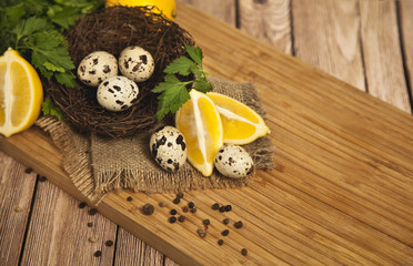 Quail eggs and fried quail eggs of delicious