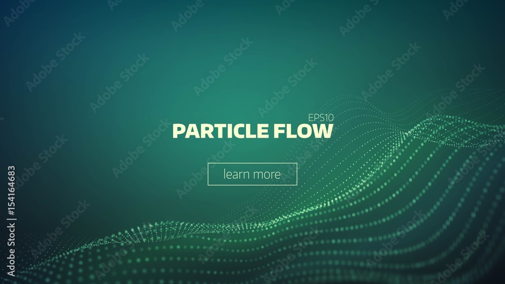Poster particle grid abstract background. science minimal backdrop for presentation. cyber wave