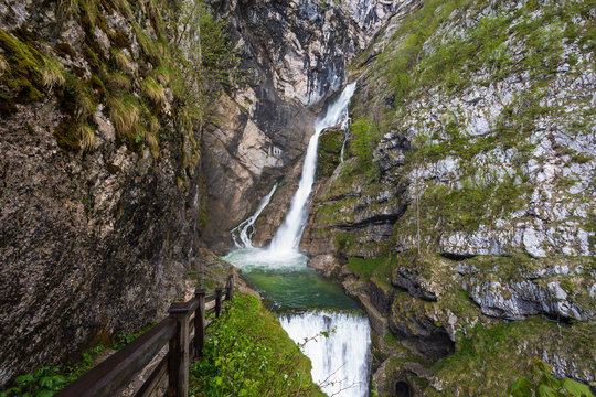 Fototapeta Savica waterfall,Triglav National Park, Slovenia