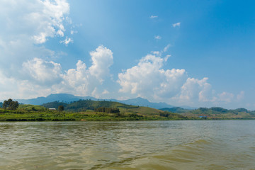 Landscape during Mekong cruise Laos
