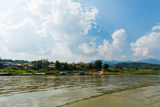 Landscape during Mekong cruise Laos