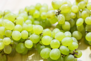 a bunch of sweet green seedless grapes
