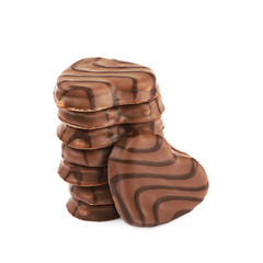 Heart shaped cookie isolated