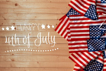 Fototapeta na wymiar Happy Fourth of July USA Flag