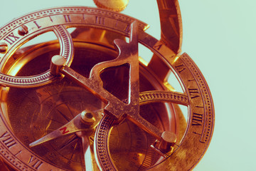 Fototapeta na wymiar antique compass close up