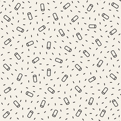 Seamless primitive jumble minimalism patterns. Randomly scattered geometric shapes. Abstract retro backgroun