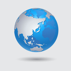 Blue Earth Planet Icon