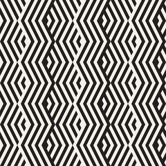 Abstract ZigZag Parallel Stripes. Stylish Ethnic Ornament. Vector Seamless Pattern.