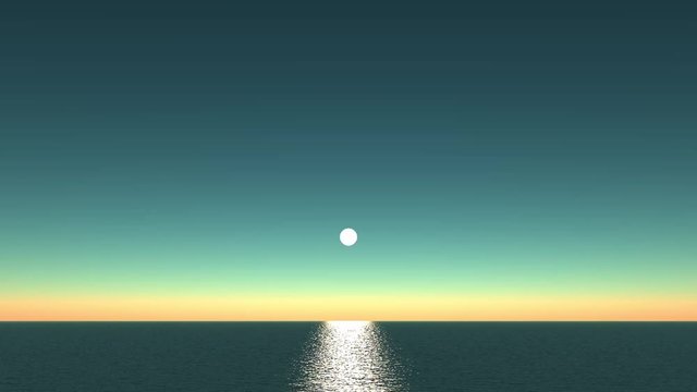sun reflecting on ocean.