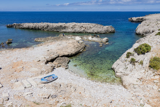 La spiaggia di Isulidda nella baia di Macari, Sicilia