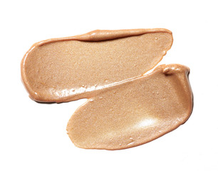 smear paint of cosmetic and beauty products. make up accessories