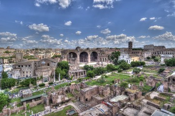 Fototapeta na wymiar Roman Forum in Rome, Italy