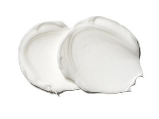 smear paint of white cosmetic products