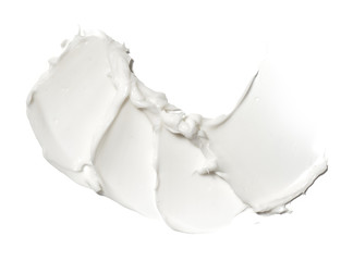 smear paint of white cosmetic products