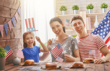 Patriotic holiday. Happy family