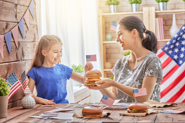 Patriotic holiday. Happy family