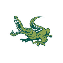 crocodile cartoon. Animal cartoon character Vector Illustration.