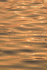 Background Texture of flowing Ganges river waters at sunrise in vertical frame