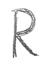 Single hand drawn letter isolated