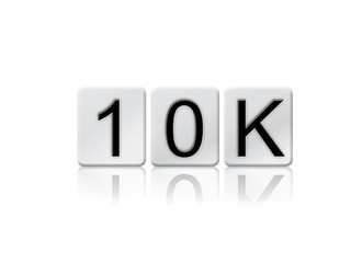 10K Concept Tiled Word Isolated on White