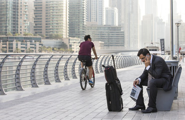 businessman in Dubai Marina
