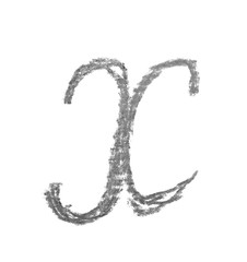 Single hand drawn letter isolated