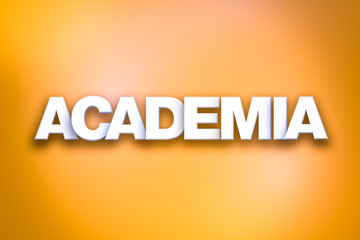 Academia Theme Word Art on Colorful Background