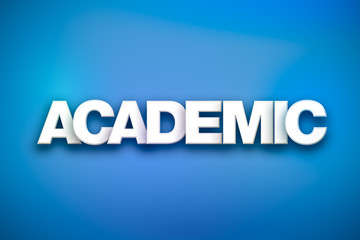 Academic Theme Word Art on Colorful Background