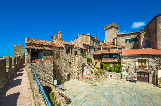 Capalbio, Italy - The historic center of the medieval town in Tuscany region, very famous culturally in the Renaissance period, for this reason called the little Athens