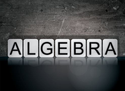 Algebra Concept Tiled Word