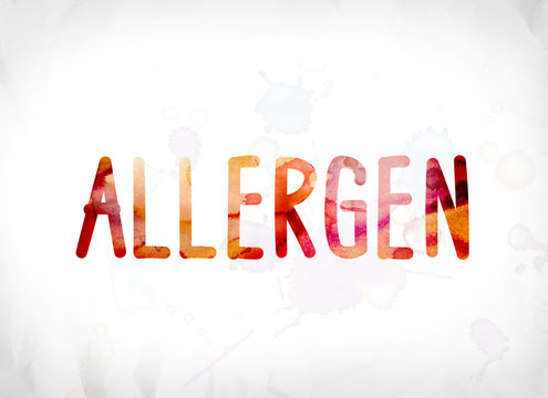 Allergen Concept Painted Watercolor Word Art