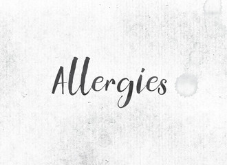 Allergies Concept Painted Ink Word and Theme