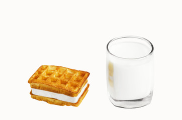 Fresh milk and one delicious, beautiful cookies