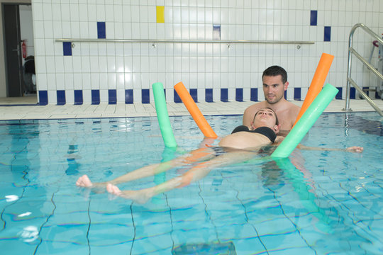 Therapy Session In The Swimming Pool