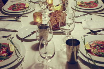 luxurious table setting 
