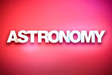 Astronomy Theme Word Art on Colorful Background