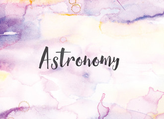 Astronomy Concept Watercolor and Ink Painting